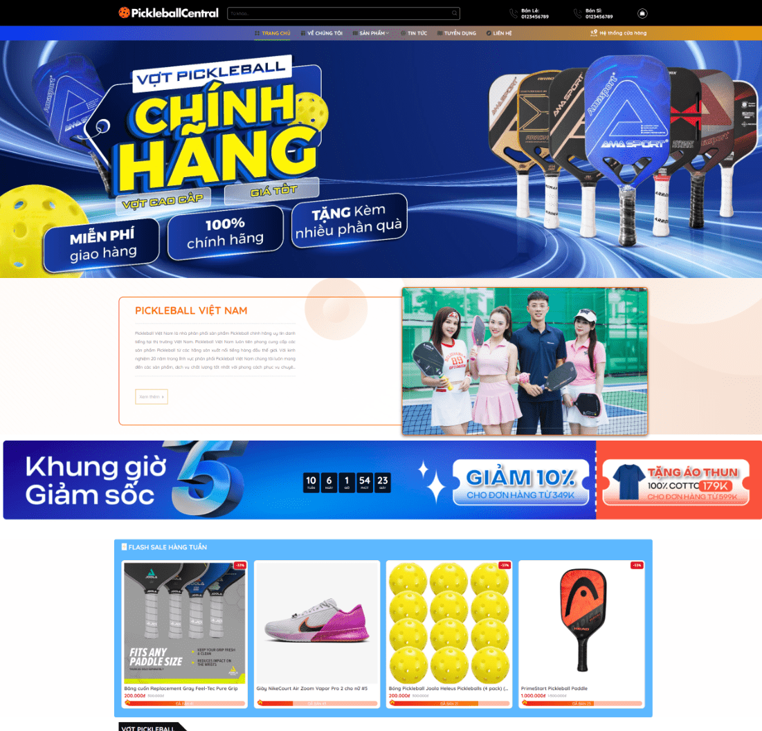 Shop Bán Vợt Bóng Pickleball Dụng Cụ Thể Thao
