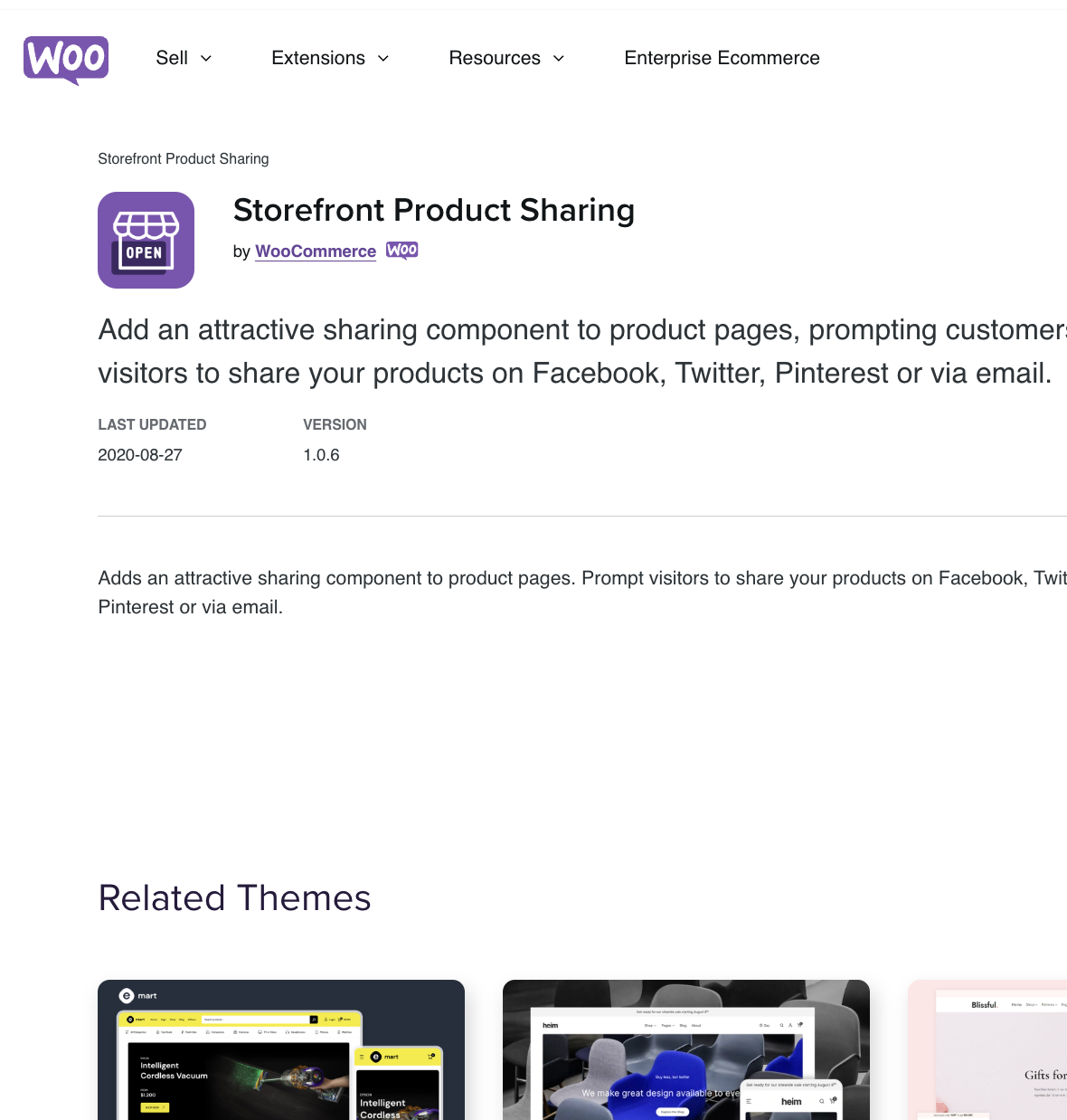 Storefront Product Sharing