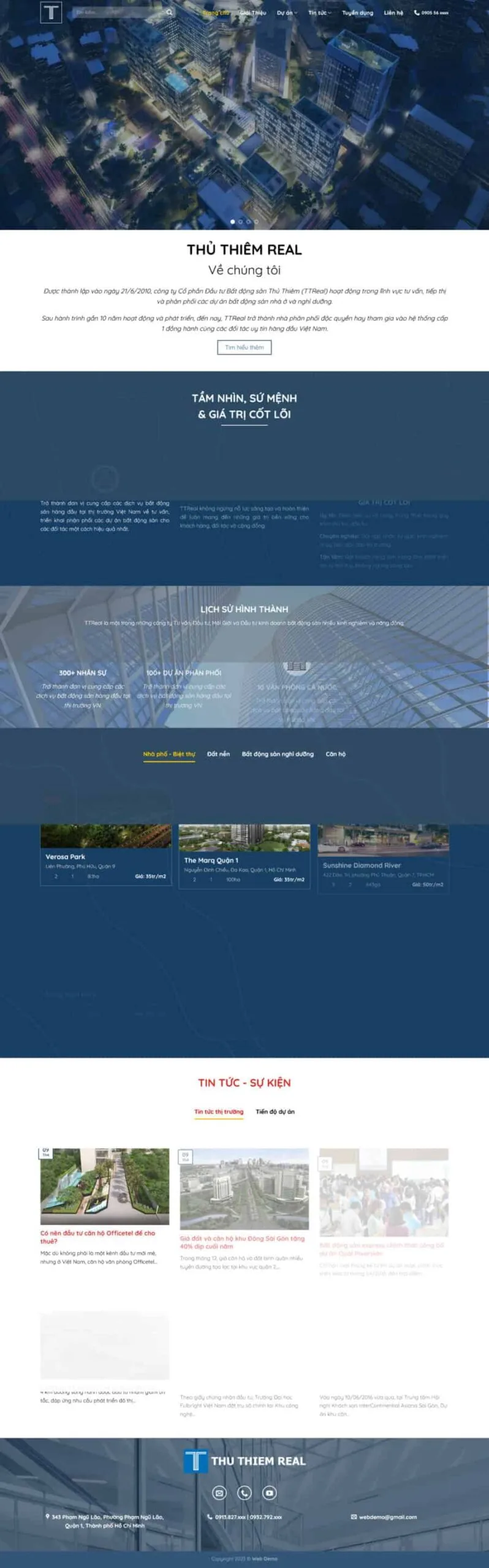 Theme Bất Động Sản Thủ Thiêm Real