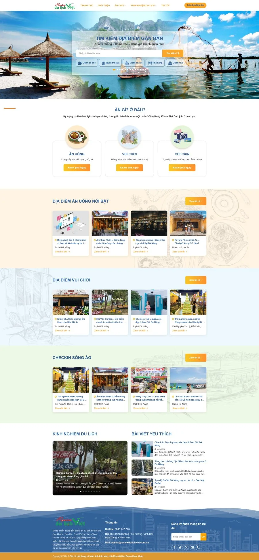 Theme Review Địa Điểm Ăn Uống Du Lịch Chuẩn Đẹp