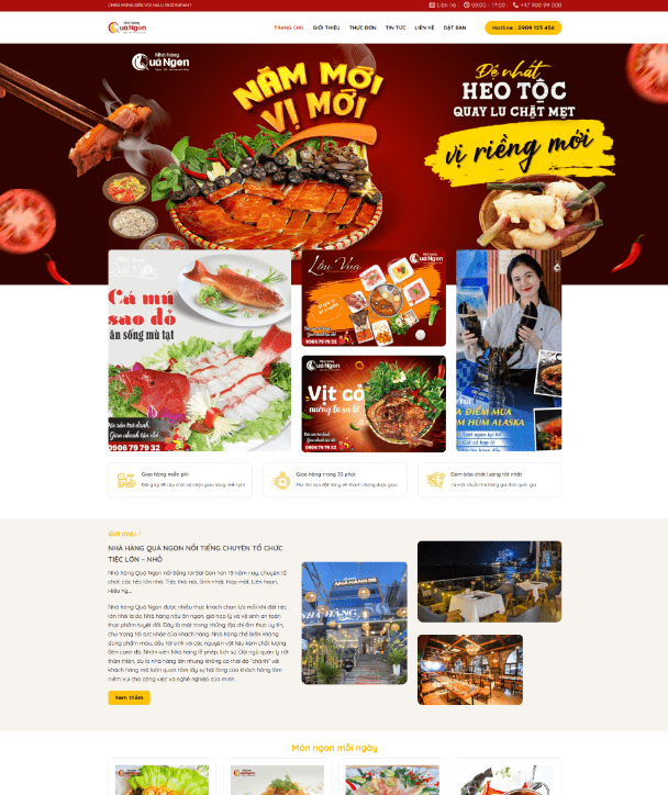Theme WordPress Nhà Hàng Quán Ăn 2