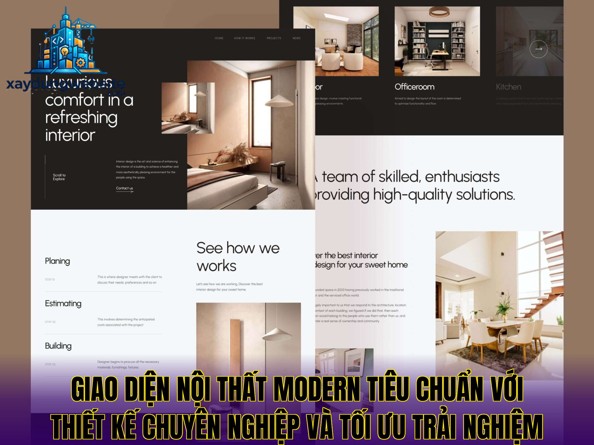 giao diện nội thất modern tiêu chuẩn với thiết kế chuyên nghiệp và tối ưu trải nghiệm