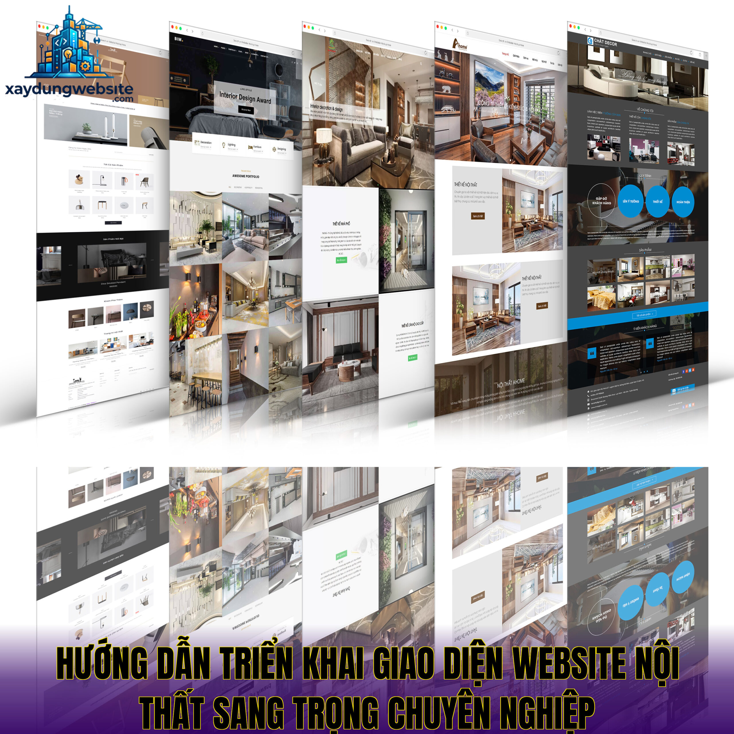 hướng dẫn triển khai giao diện website nội thất sang trọng chuyên nghiệp