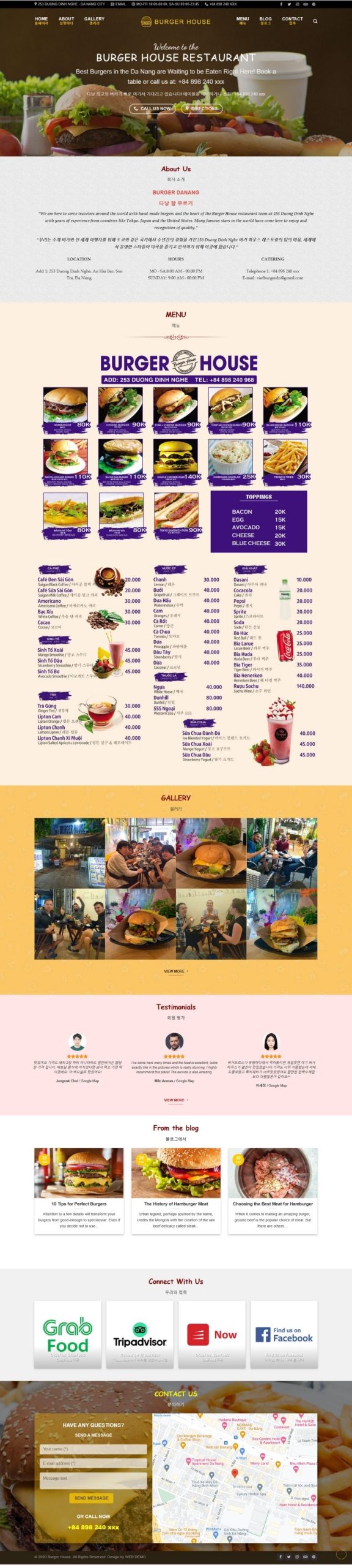 Website Bán Bánh Mì Burger