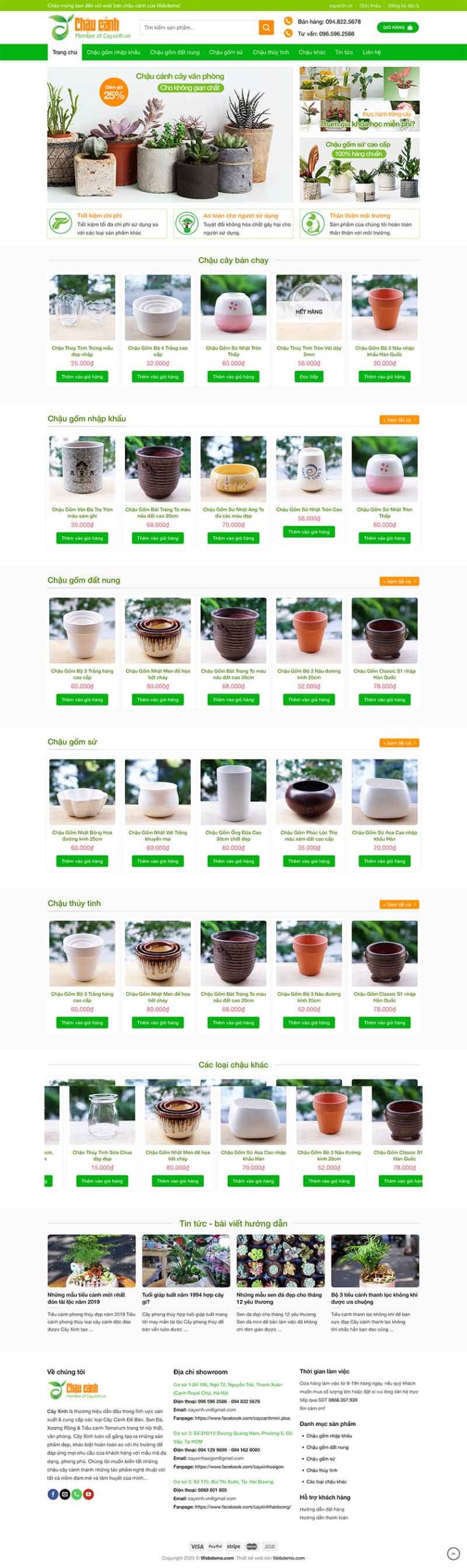 Website Bán Chậu Cây Cảnh