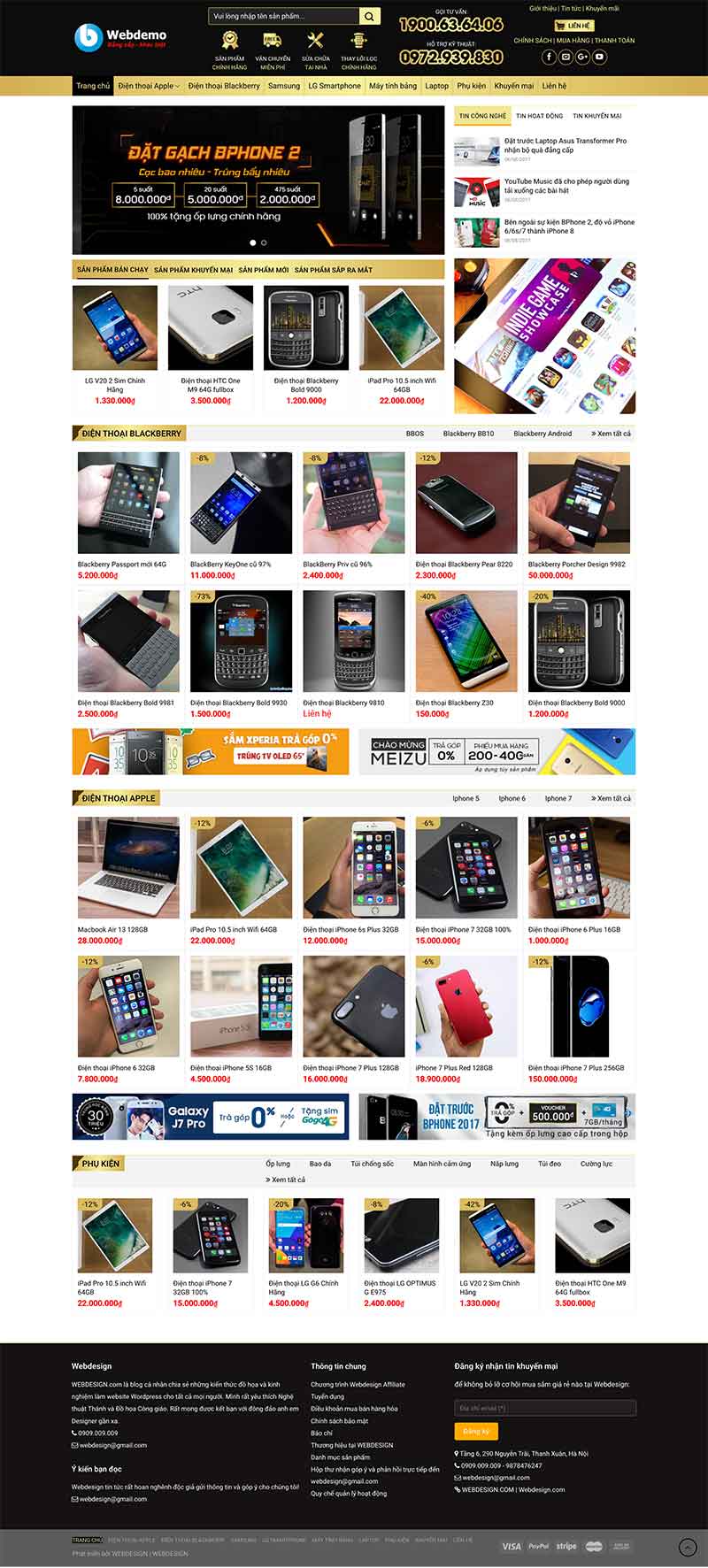 Website Bán Điện Thoại Di Động