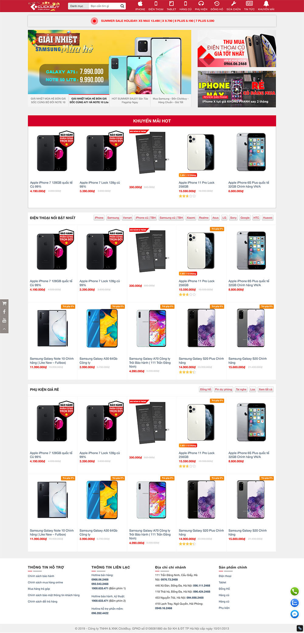 Website Bán Điện Thoại Giống Clickbuy