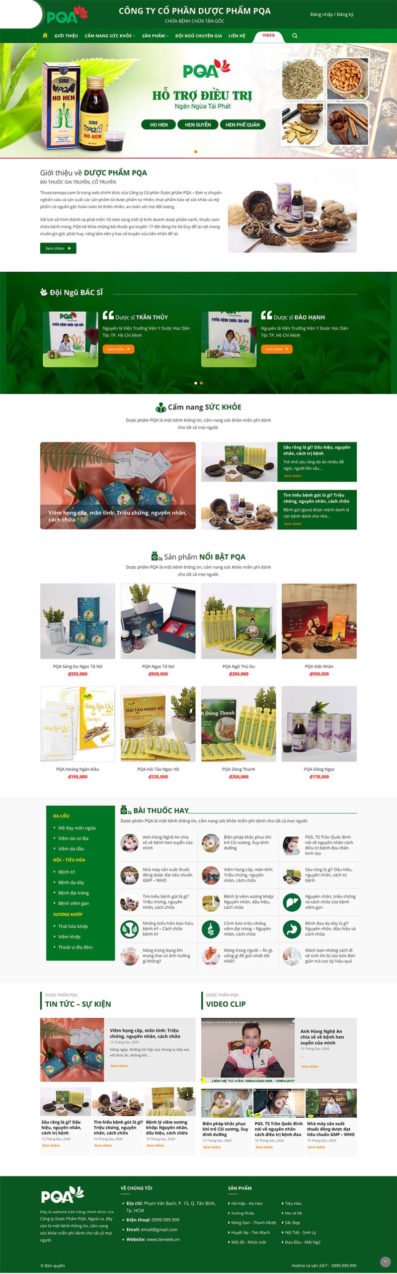 Website Bán Dược Phẩm Thuốc Nam