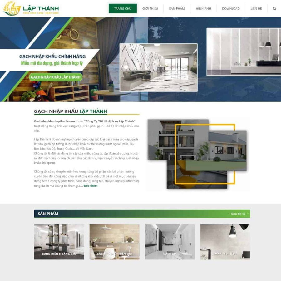 Website Bán Gạch Nhập Khẩu