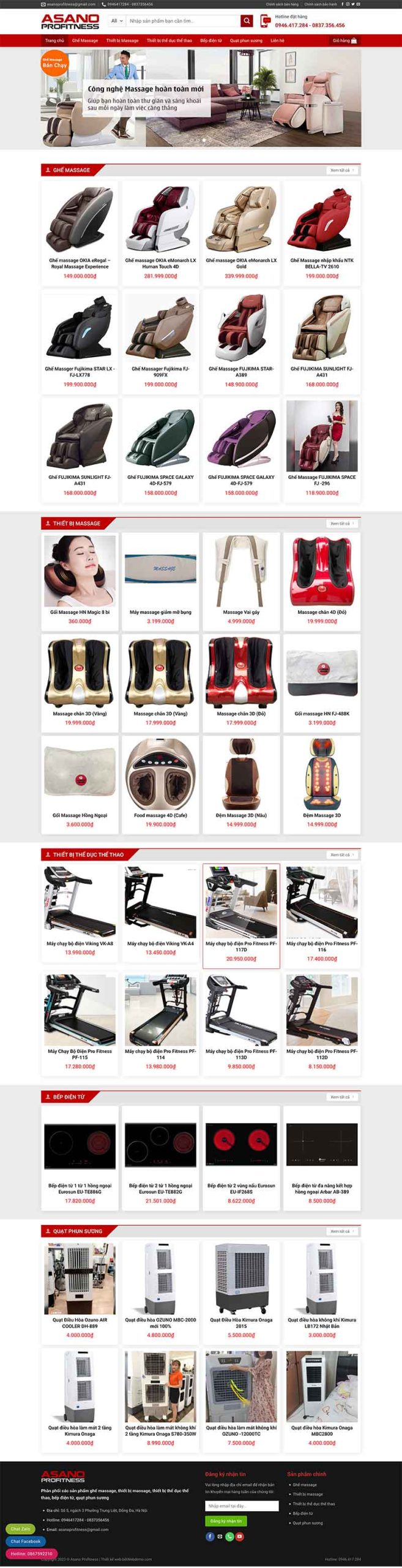 Website Bàn Ghế Massage