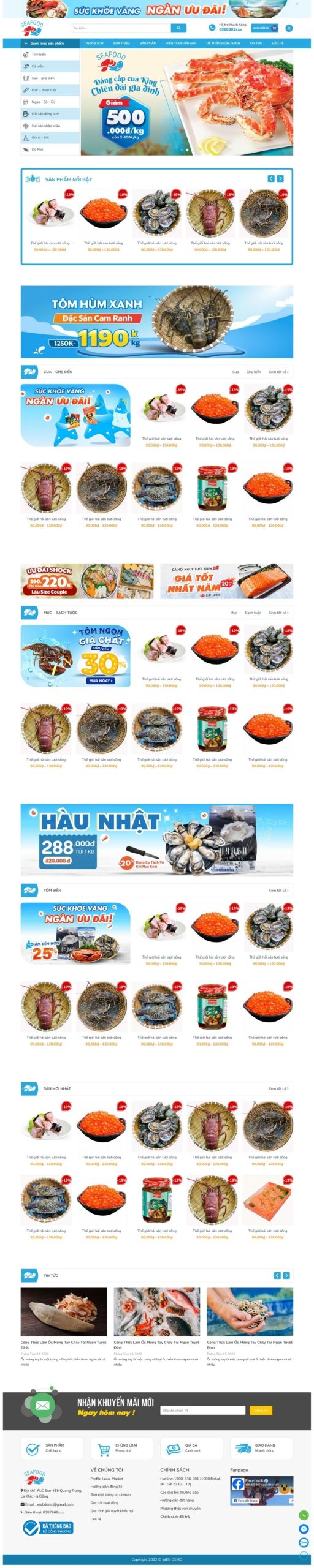 Website Bán Hải Sản 02