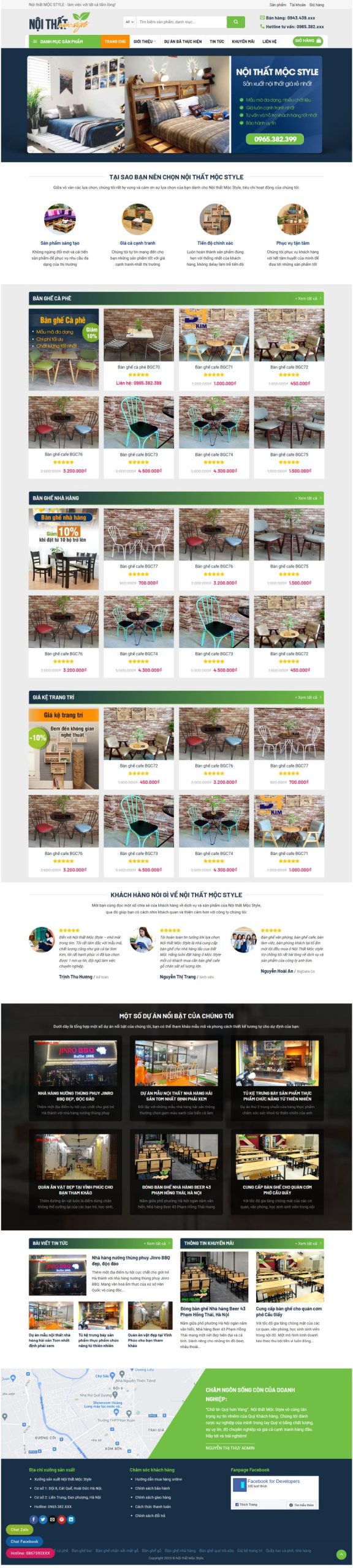 Website Bán Hàng Bàn Ghế Nội Thất