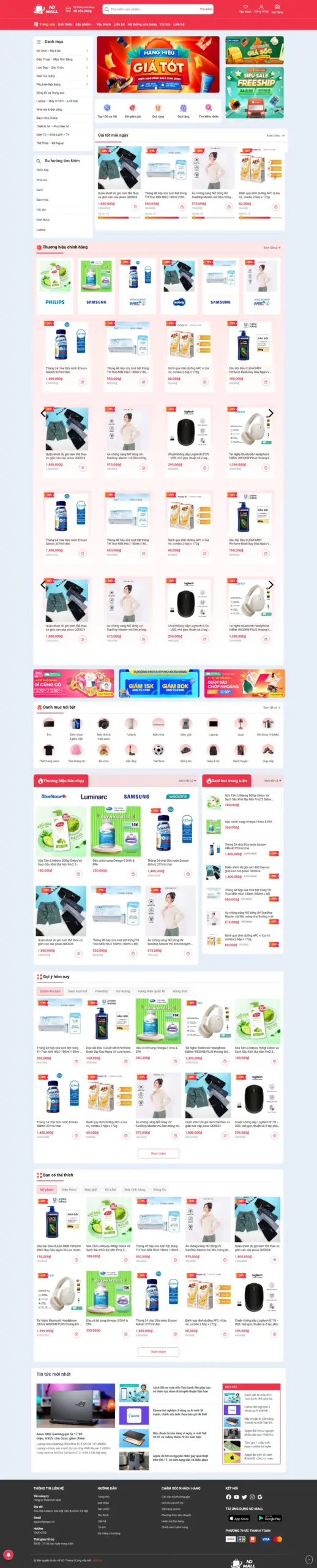 Website Bán Hàng Giống Ndmall