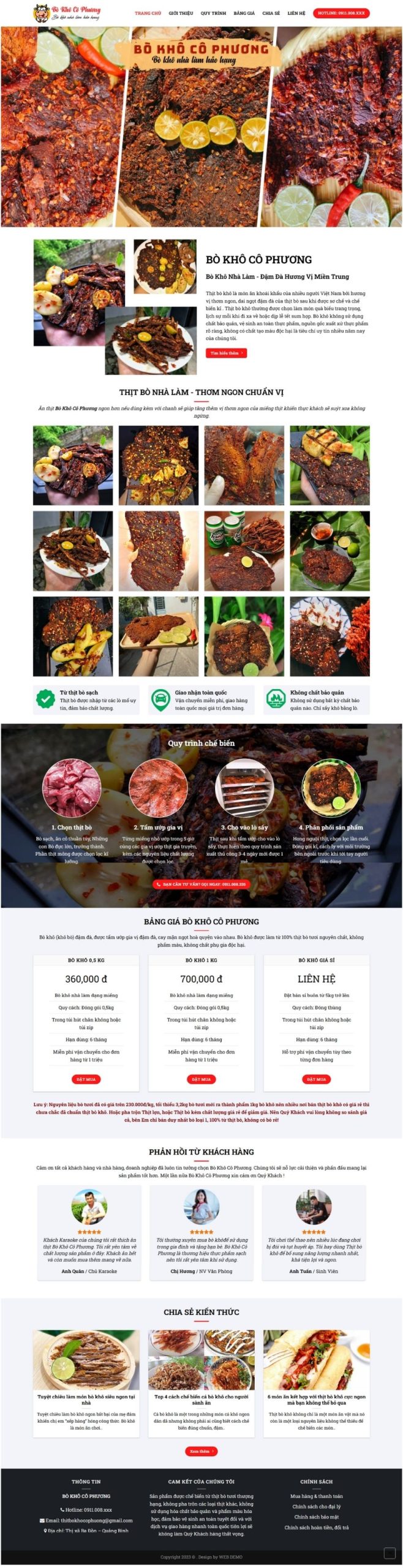 Website Bán Khô Bò