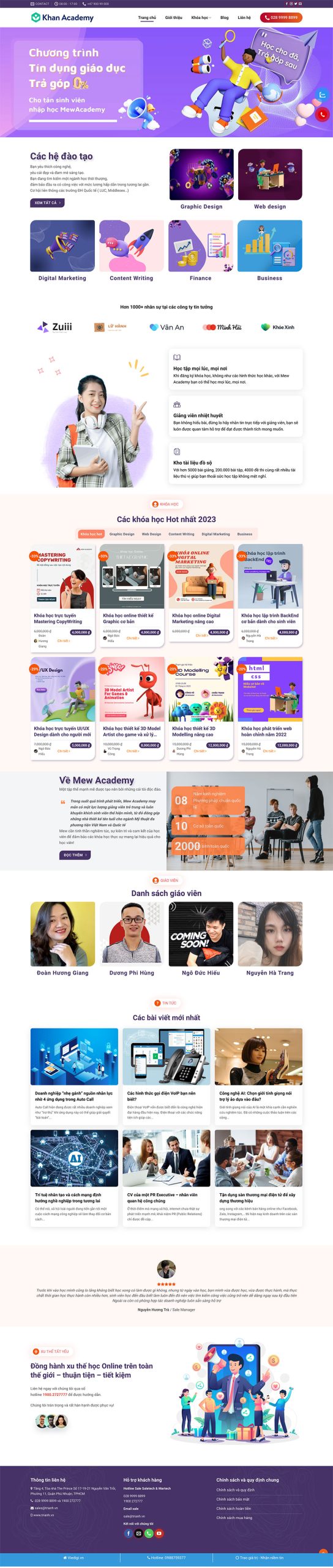Website Bán Khóa Học Marketing Mmo