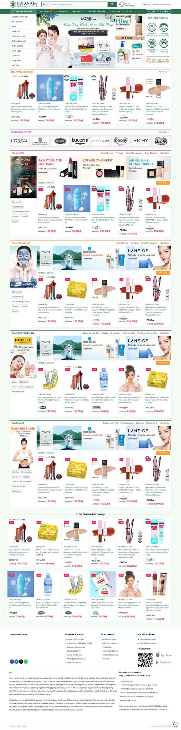 Website Bán Mỹ Phẩm Hasaki