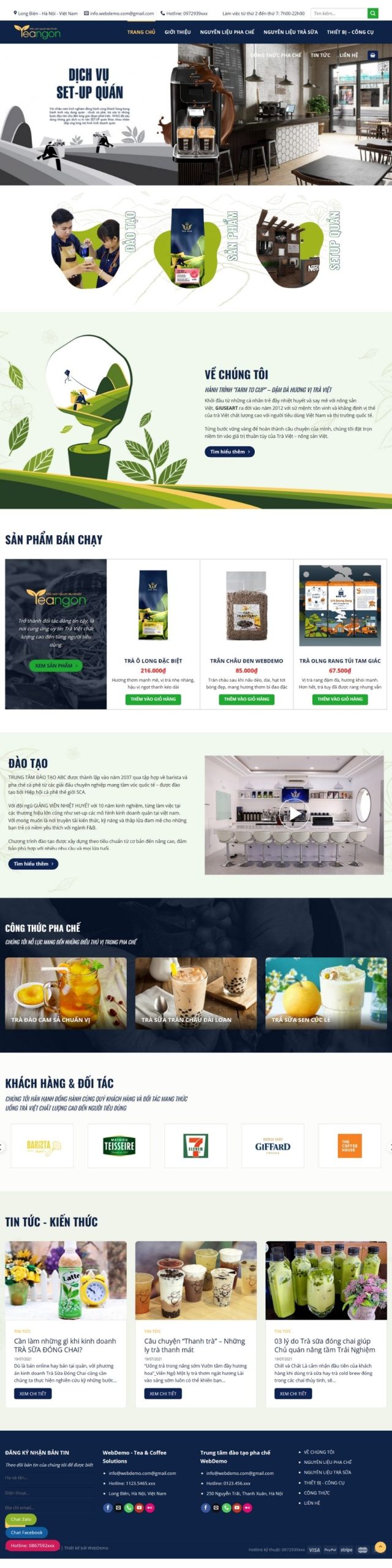 Website Bán Nguyên Liệu Trà Sữa 02