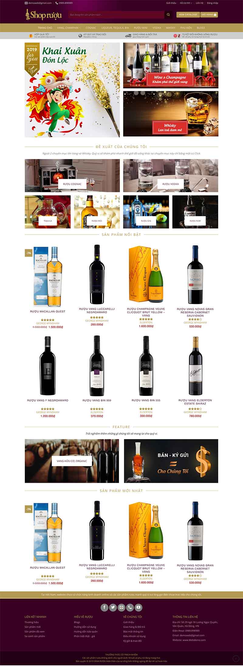 Website Bán Rượu