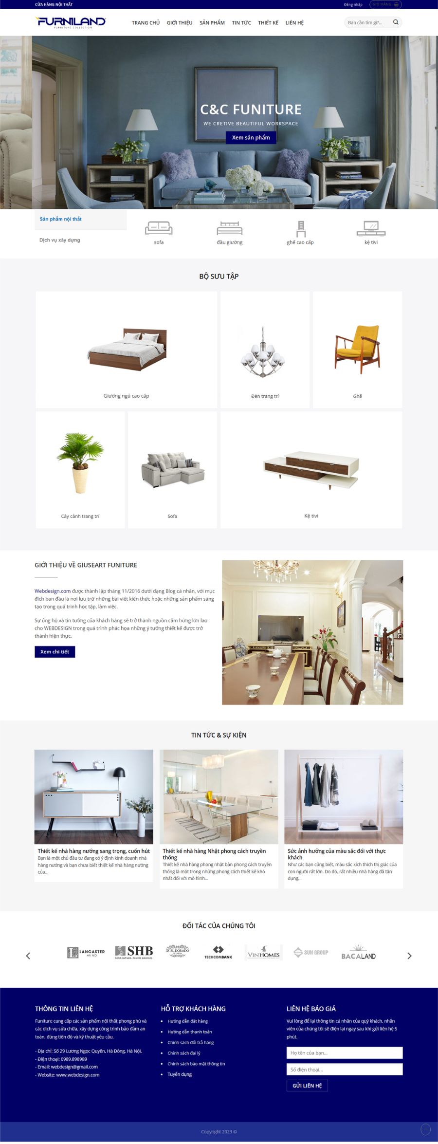 Website Bán Sản Phẩm Nội Thất