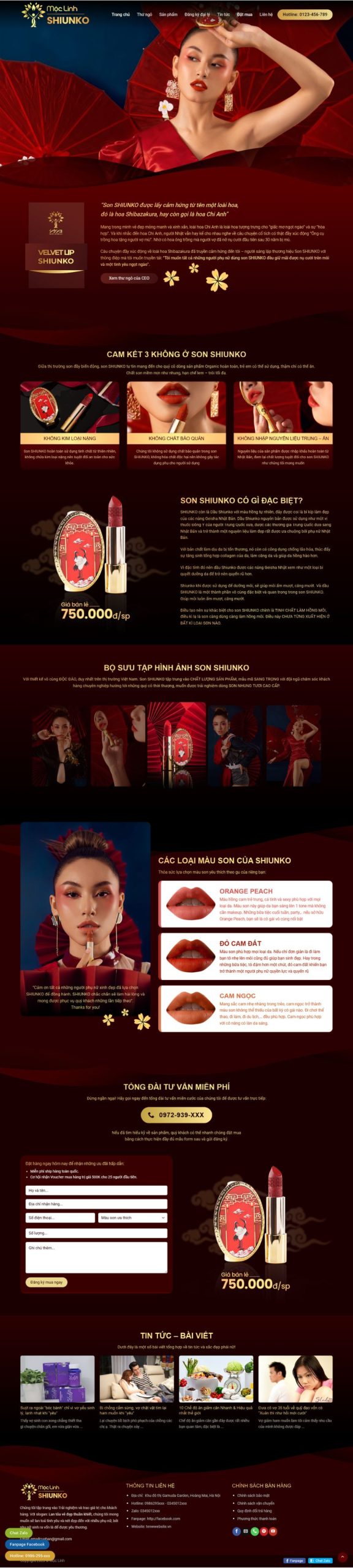 Website Bán Son Môi