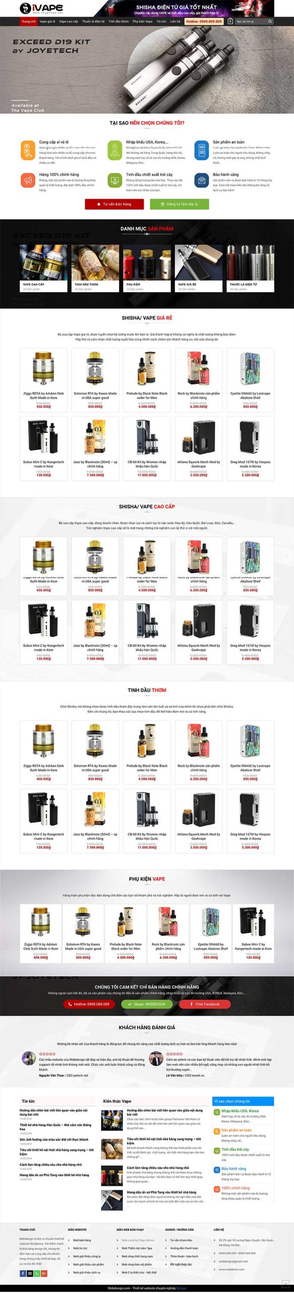 Website Bán Thuốc Lá Điện Tử