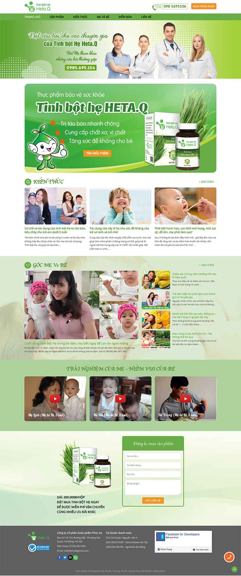 Website Bán Tinh Bột Hẹ