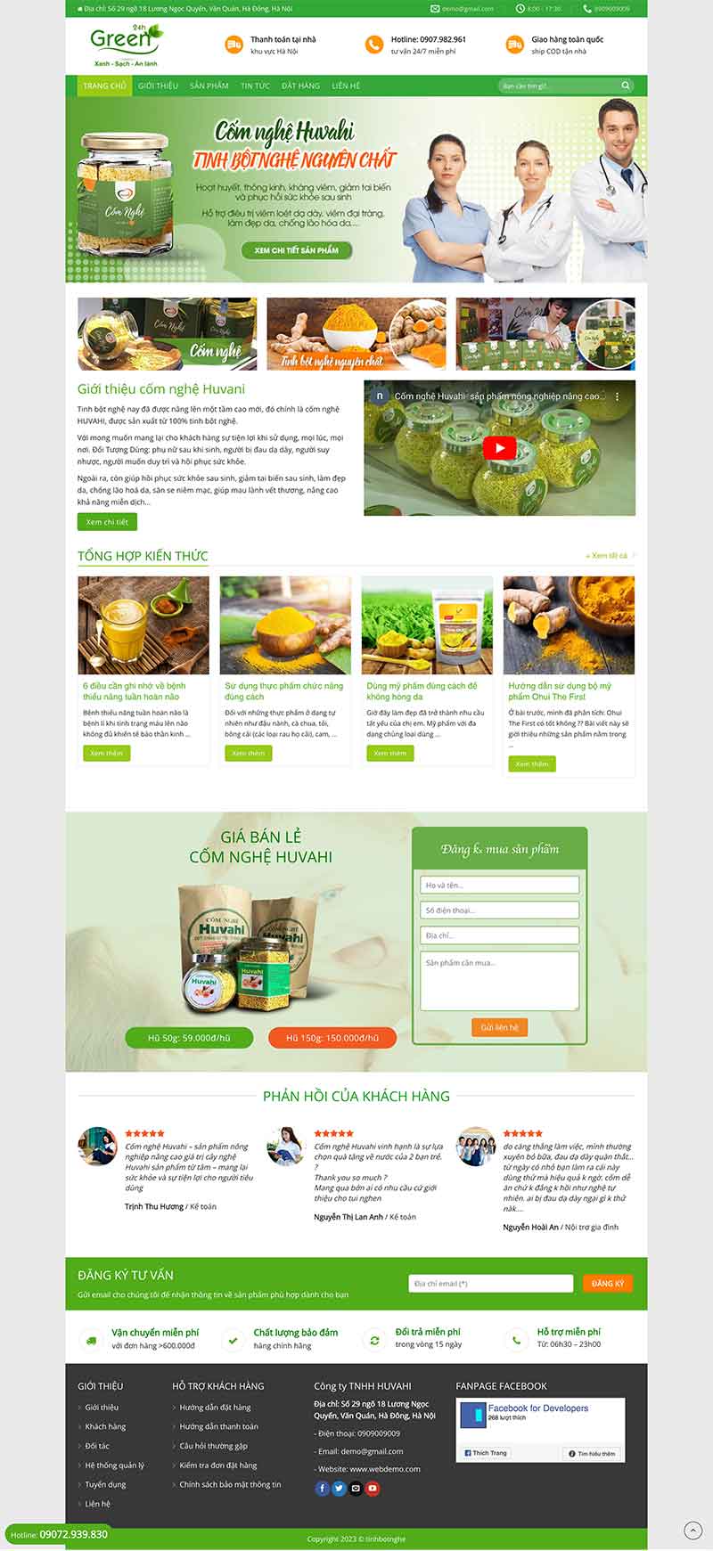 Website Bán Tinh Bột Nghệ