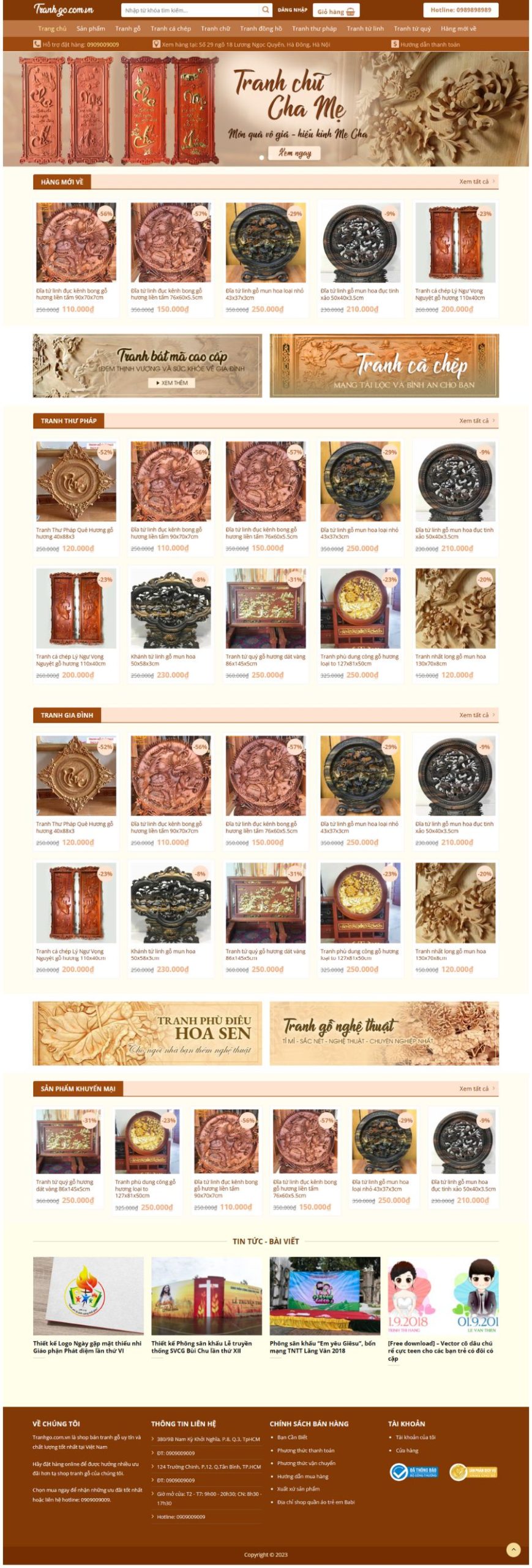 Website Bán Tranh Gỗ 2