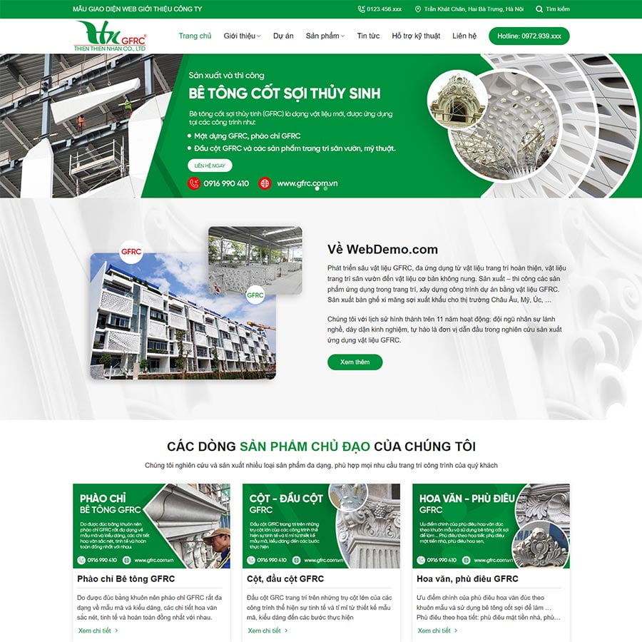 Website Bán Vật Liệu Trang Trí Xây Dựng