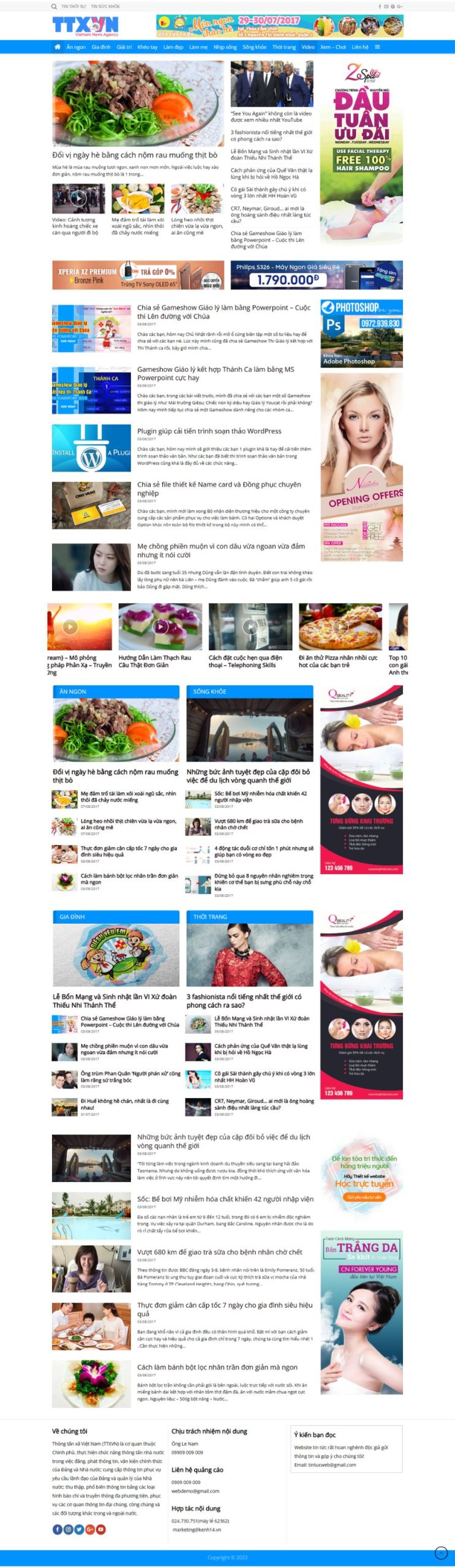 Website Blog Tin Tức Ẩm Thực Đời Sống 01