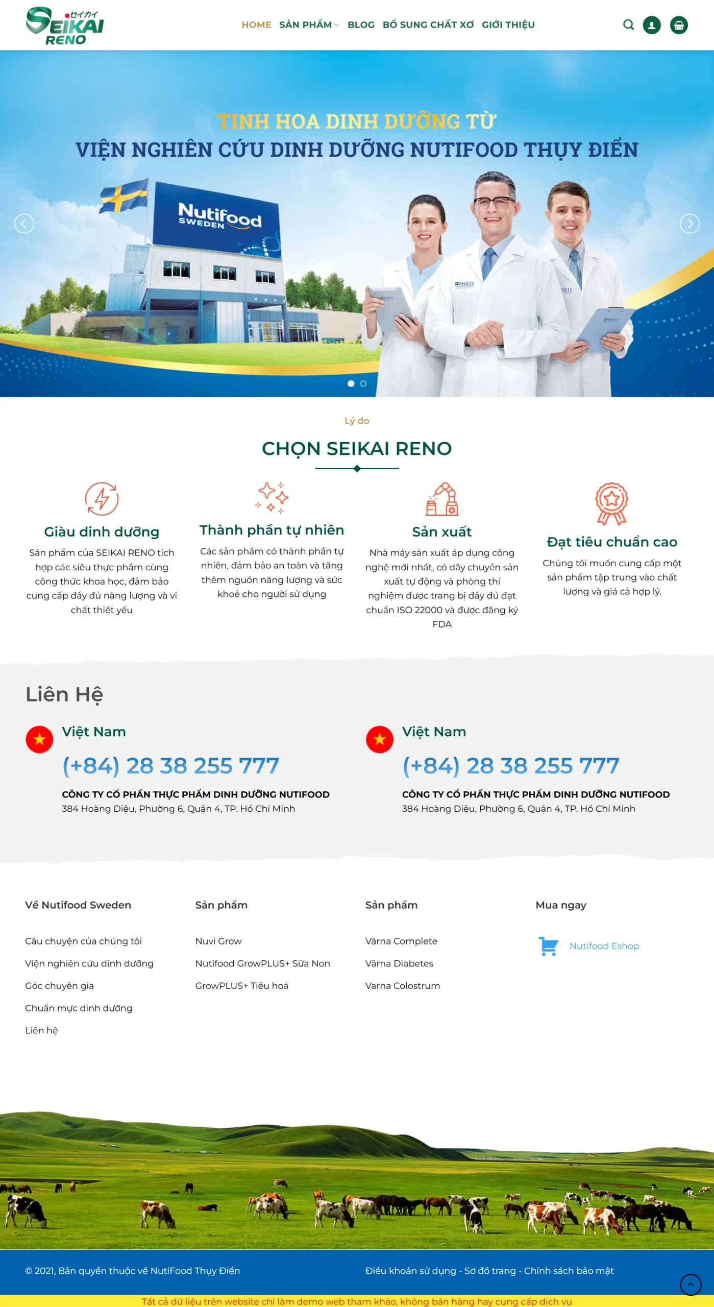 Website Chuyên Cung Cấp Thực Phẩm Bổ Sung