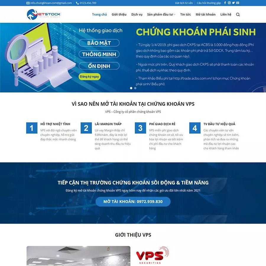 Website Công Ty Chứng Khoán