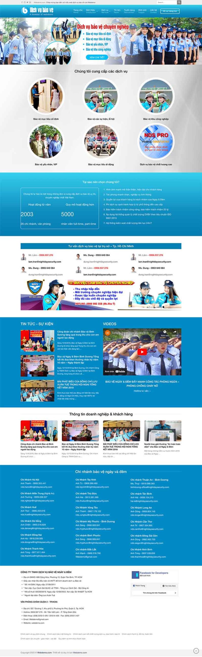 Website Công Ty Dịch Vụ Bảo Vệ