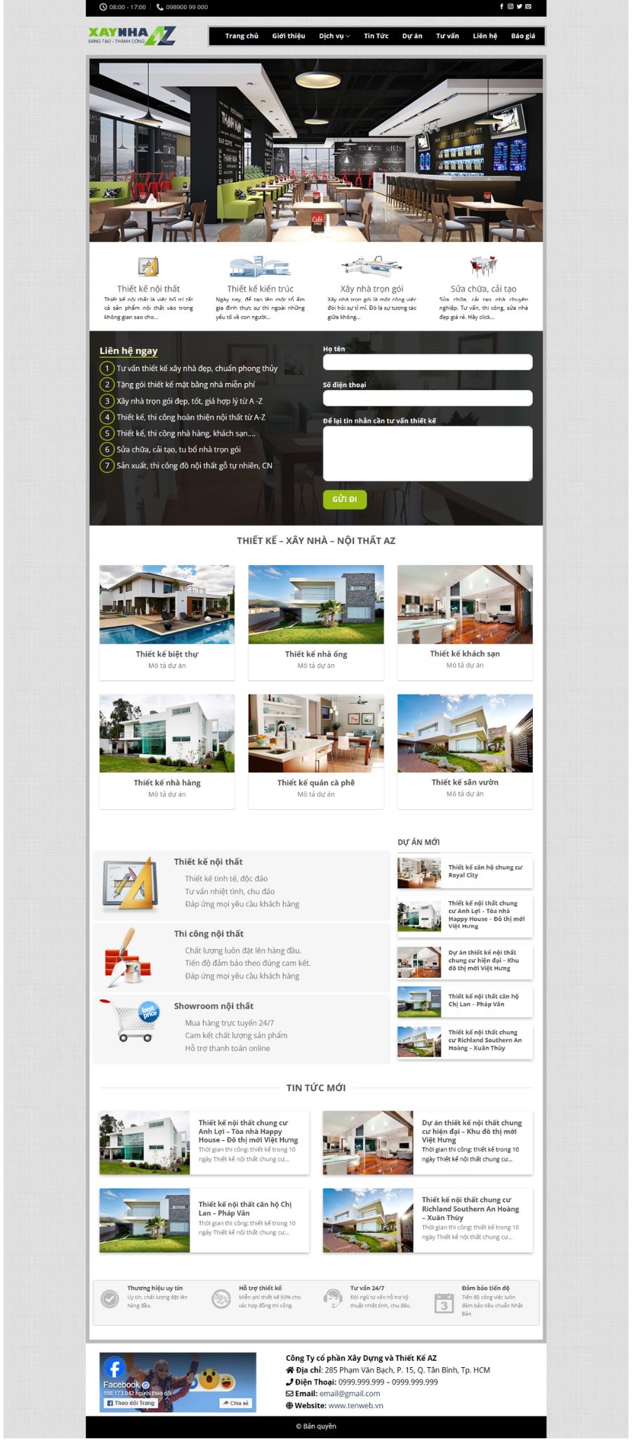 Website Công Ty Kiến Trúc Xây Dựng