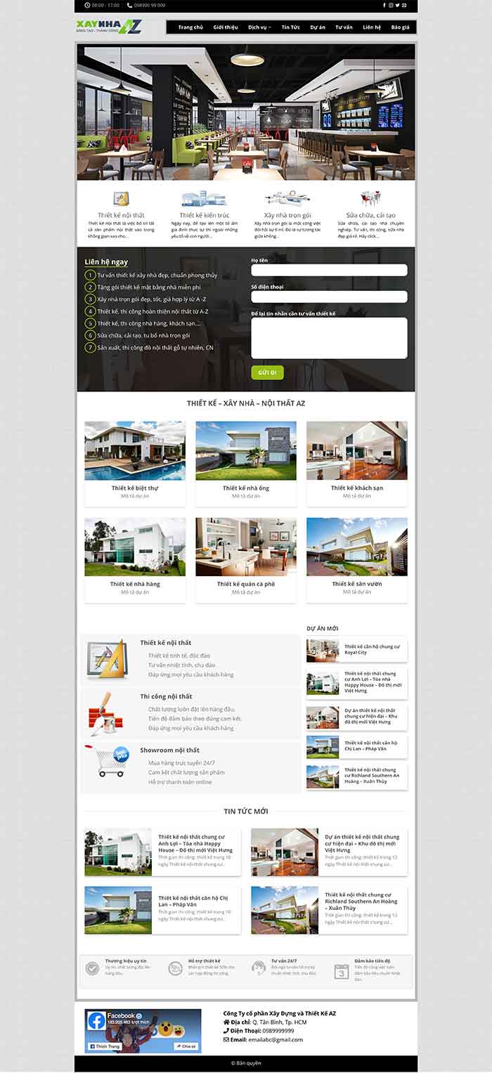 Website Công Ty Xây Dựng