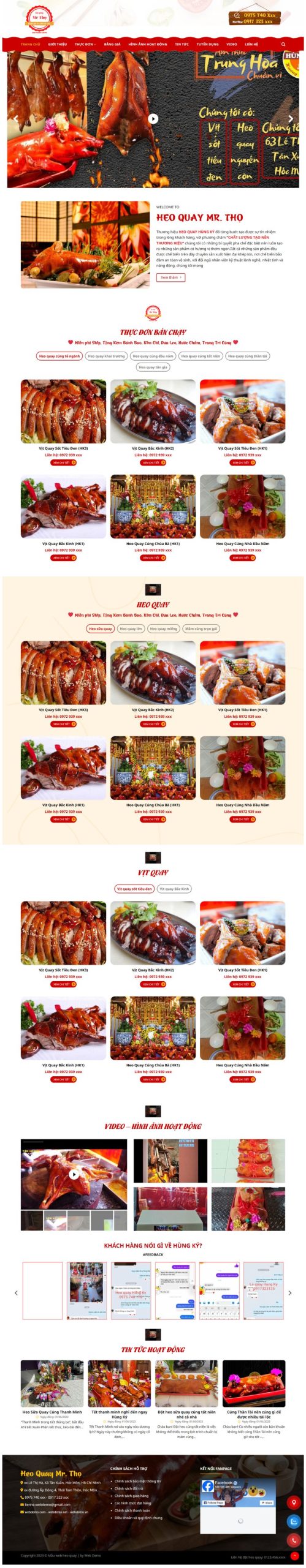 Website Cửa Hàng Bán Heo Quay