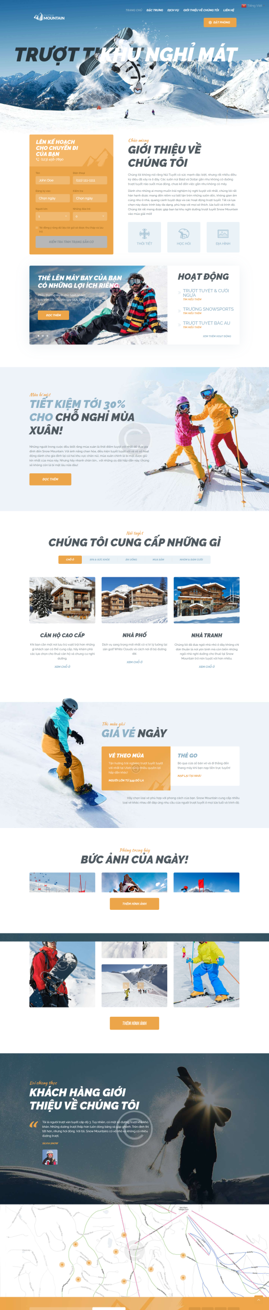 Website Cung Cấp Khu Nghỉ Dưỡng Trượt Tuyết
