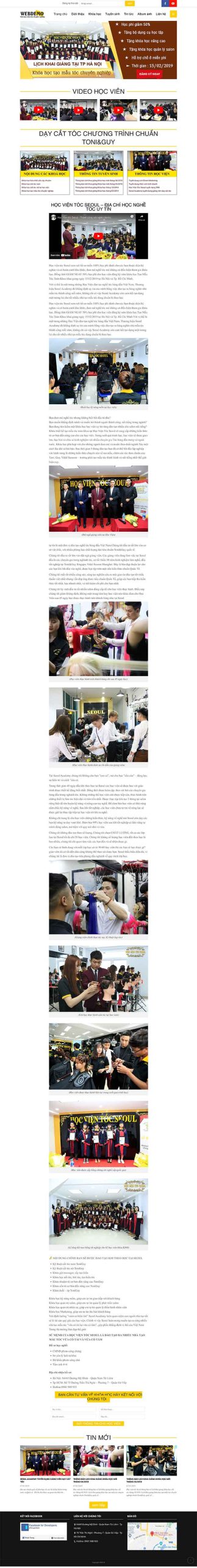 Website Đào Tạo Cắt Tóc