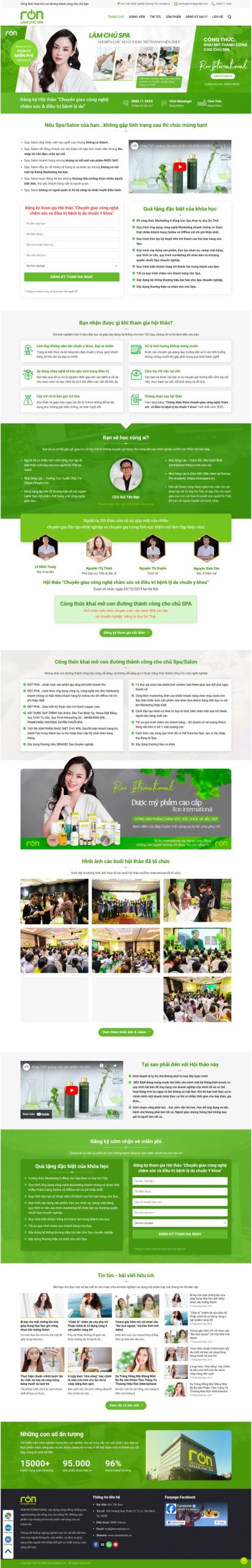 Website Đào Tạo Mở Spa