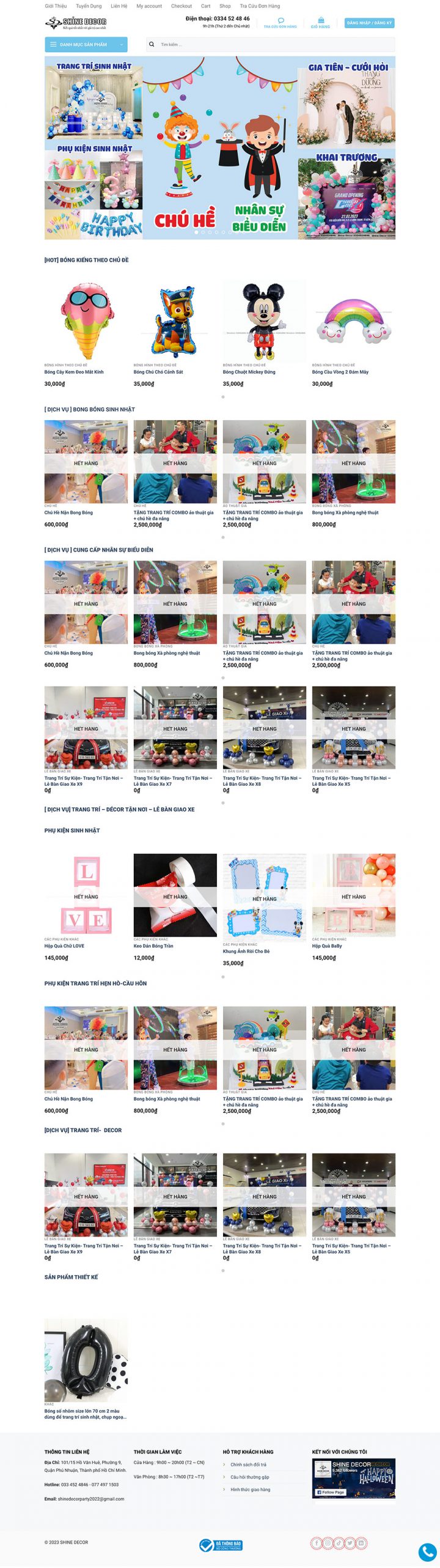 Website Decor Trang Trí Sinh Nhật Tiệc Cưới