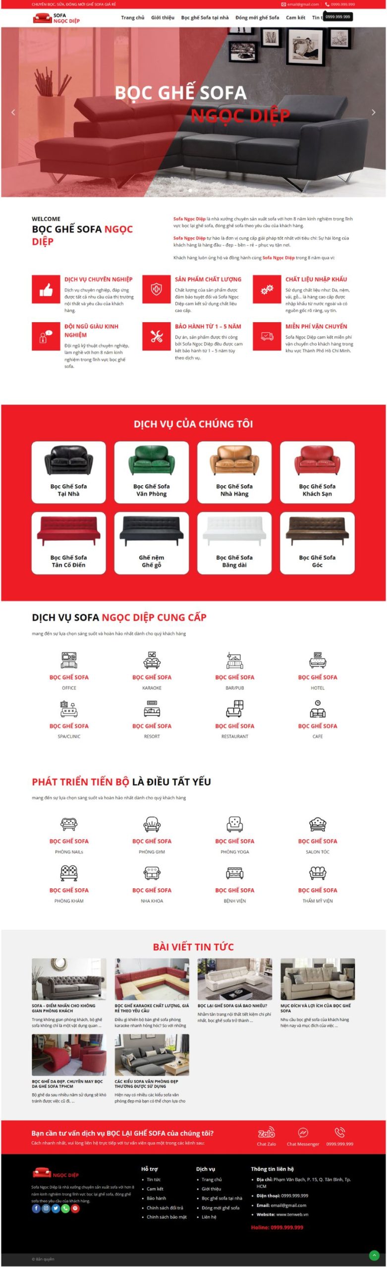 Website Dịch Vụ Bọc Ghế Sofa