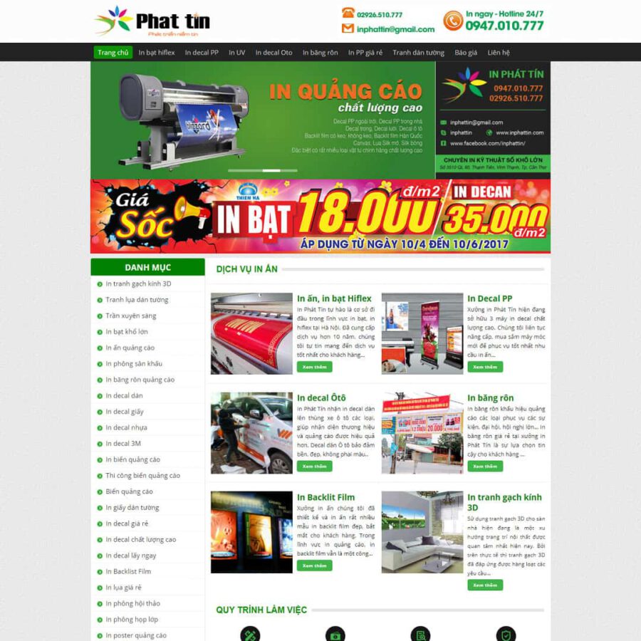 Website Dịch Vụ In Bạt Decal
