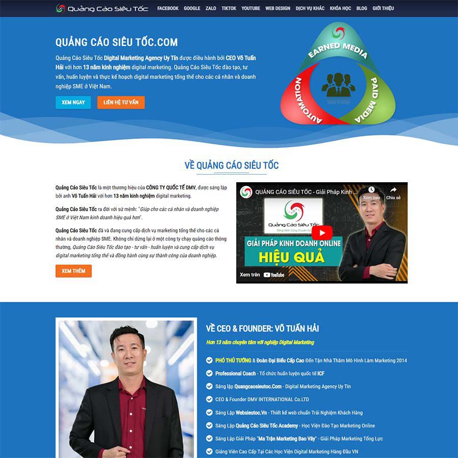 Website Dịch Vụ Quảng Cáo Marketing