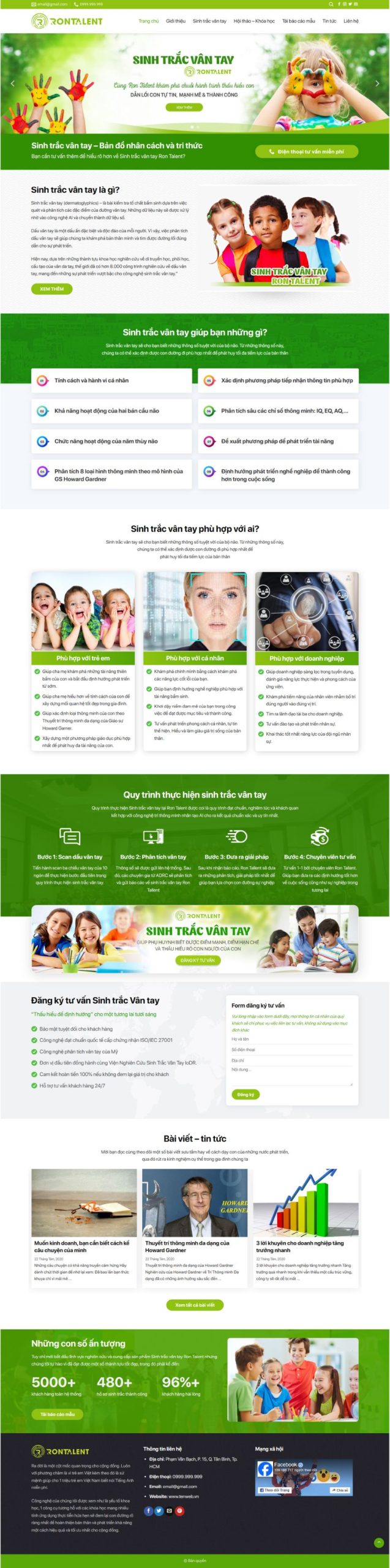 Website Dịch Vụ Sinh Trắc Vân Tay