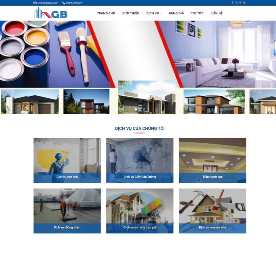 Website Dịch Vụ Sơn Nhà Sửa Nhà