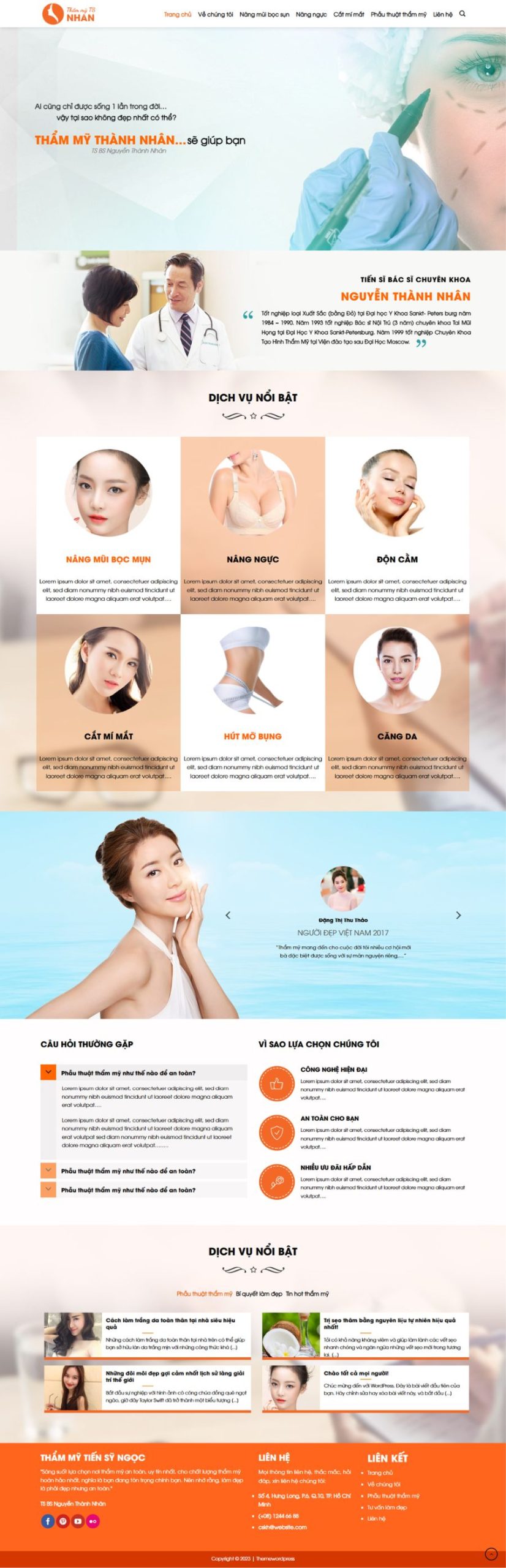 Website Dịch Vụ Thẩm Mỹ Phòng Khám