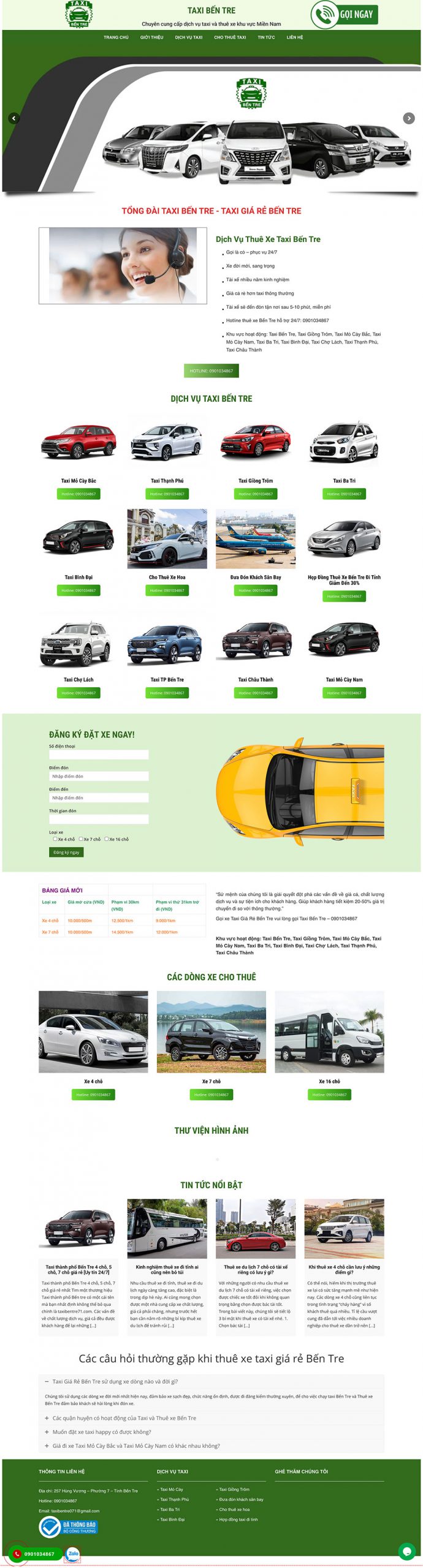 Website Dịch Vụ Thuê Xe Taxi 03