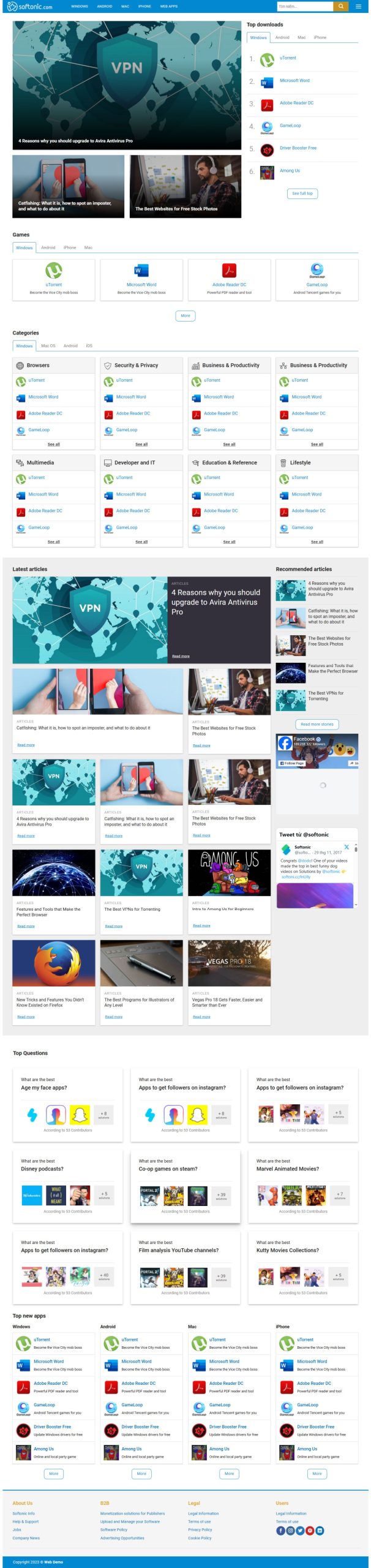 Website Download Phần Mềm