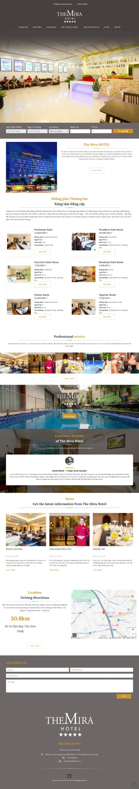 Website Khách Sạn Chuẩn 5 Sao