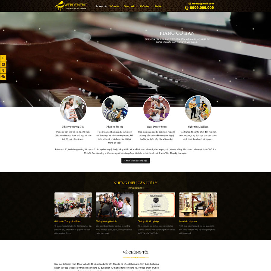 Website Khóa Học Đàn Piano
